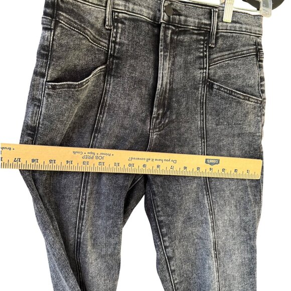 Mother The Seamed Swooner Skimp Jeans Size 29 Black Denim USA - Picture 12 of 16